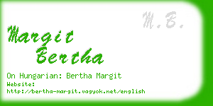 margit bertha business card